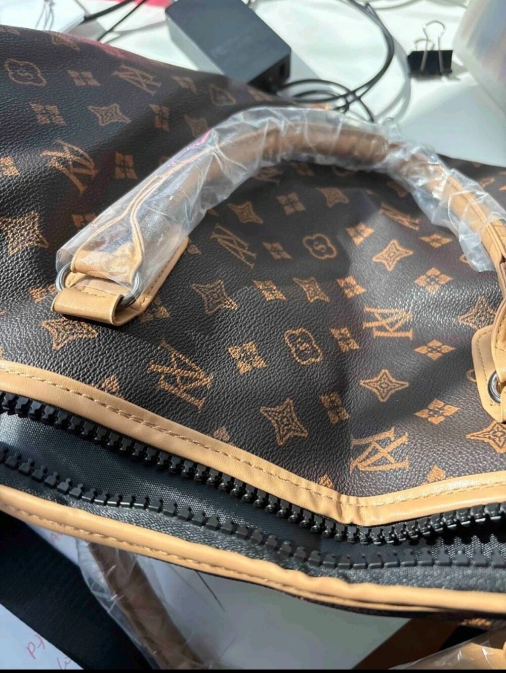 Monogram Travel Weekender Bag in Brown - Picture 2 of 8